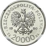 Poland 20000 Zlotych 1990 MW "The 10th Anniversary of forming the Solidarity Trade Union" (Pattern) at auction Niemczyk - June 30, 2025