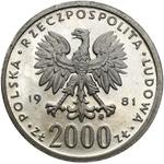 Polska 2000 złotych 1981 MW "Bolesław II Szczodry" (Próba) na aukcji Niemczyk - 30 czerwca 2025