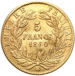 France 5 Francs 1860 BB at auction Niemczyk - July 2, 2025