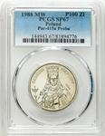 Polska 100 złotych 1988 MW SW "Jadwiga" (Próba) na aukcji Niemczyk - 29 czerwca 2025