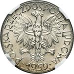 Polska 5 złotych 1959 WJ "Kopalnia" (Próba) na aukcji Niemczyk - 29 czerwca 2025