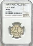 Polska 20 złotych 1989 MW (Próba) na aukcji Niemczyk - 29 czerwca 2025