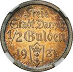 Польша 1/2 гульдена 1923 "Когг" на аукционе Niemczyk - 29 июня 2025