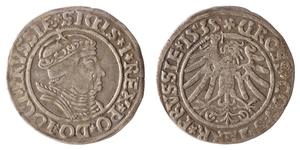 Polska 1 grosz 1535 "Toruń" na aukcji Vila Rica Moedas Ltda - 23 lipca 2025