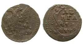Denga (1/2 Kopek) 1749 - Coin Value - Russia, Elizabeth