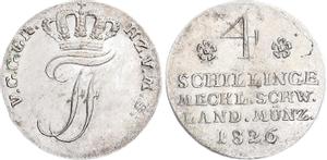 Mecklenburg-Schwerin 4 Schillinge 1826 auf der Auktion WAG - 10. Mai 2020