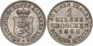 Reuß-Greiz Silbergroschen 1868 A auf der Auktion Höhn - 23. Mai 2020