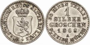 Reuß-Greiz Silbergroschen 1868 A auf der Auktion Höhn - 23. Mai 2020