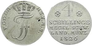 Mecklenburg-Schwerin 4 Schillinge 1826 auf der Auktion Teutoburger - 28. Mai 2020