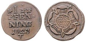 Lippe 1 1/2 Pfennig 1823 T auf der Auktion Frühwald - 4. Juli 2021