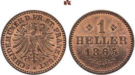 Frankfurt am Main 1 Heller 1865 auf der Auktion Künker - 2. Februar 2022