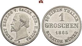 Sachsen-Coburg und Gotha Groschen 1865 B auf der Auktion Künker - 2. Februar 2022