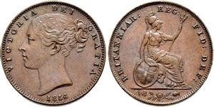 Großbritannien 1 Farthing 1856 WW auf der Auktion SINCONA - 27. Oktober 2022