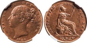 Großbritannien 1 Farthing 1840 WW auf der Auktion GINZA - 10. Oktober 2022