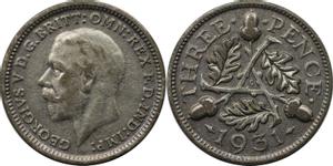 Großbritannien 3 Pence 1931 auf der Auktion BAC - 5. Oktober 2022