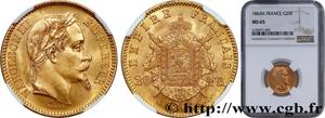 Francja 20 franków 1864 A na aukcji cgb.fr - 10 grudnia 2024