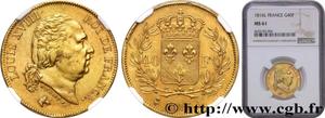 Франция 40 франков 1816 L на аукционе cgb.fr - 5 марта 2024