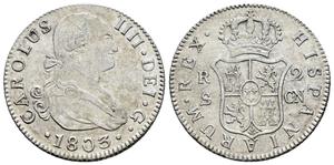 Spain 2 Reales 1803 S CN at auction Tauler & Fau - February 20, 2025
