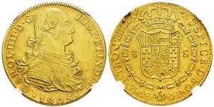 Peru 8 Escudos 1805 JP at auction Tauler & Fau - February 20, 2025
