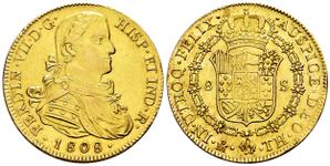 México 8 escudos 1808 Mo TH en subasta Tauler & Fau - 20 de febrero de 2025