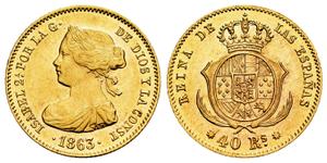 España 40 reales 1863 auf der Auktion Tauler & Fau - 20. Februar 2025