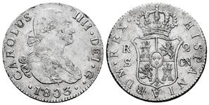 Spain 2 Reales 1803 S CN at auction Tauler & Fau - October 30, 2024