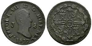 Hiszpania 8 maravedis 1817 J na aukcji Tauler & Fau - 13 maja 2025