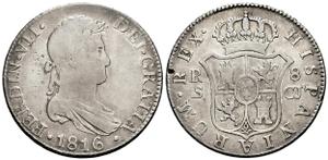 Hiszpania 8 reales 1816 S CJ na aukcji Tauler & Fau - 13 maja 2025