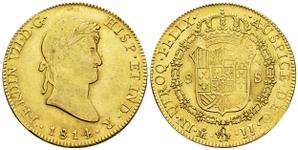 México 8 escudos 1814 Mo JJ en subasta Tauler & Fau - 13 de mayo de 2025