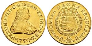 México 8 escudos 1750 Mo MF en subasta Tauler & Fau - 24 de junio de 2025
