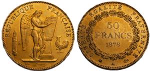 Франция 50 франков 1878 A на аукционе V. GADOURY - 2 июля 2025