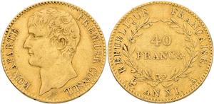 France 40 Francs AN XI (1802-1803) A at auction Veilinghuis de Ruiter - April 10, 2025