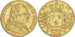 Франция 20 франков 1815 K на аукционе Olivier Goujon - 24 февраля 2023