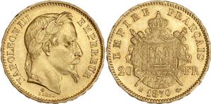 France 20 Francs 1870 BB at auction Olivier Goujon - February 24, 2023
