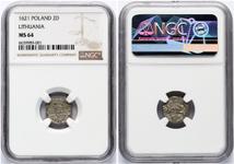 Polen Doppeldenar 1621 "Litauen" auf der Auktion Numisbalt - 10. März 2024