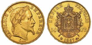 Франция 50 франков 1867 BB на аукционе Cambi Aste - 25 мая 2023