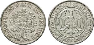 Deutschland 5 Reichsmark 1931 J "Eichbaum" auf der Auktion Auktionshaus Tietjen+Co oHg - 11. Januar 2025