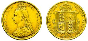 United Kingdom Half Sovereign 1892 "Jubilee Head" at auction Attica Auctions - December 3, 2024