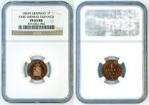 Sachsen-Weimar-Eisenach 1 Pfennig 1865 A auf der Auktion Klondike Auction  - 15. November 2020