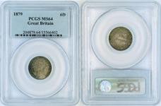 Gran Bretaña 6 peniques 1879 en subasta Klondike Auction  - 15 de noviembre de 2020