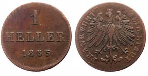 Frankfurt am Main 1 Heller 1854 auf der Auktion Numismad Dr. Dominik Elkowicz - 4. November 2024