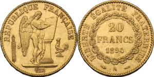 France 20 Francs 1894 A at auction Artemide Kunstauktionen - May 31, 2020