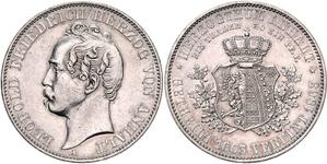 Anhalt-Dessau Thaler 1863 A "Reunification of the Duchy of Anhalt" at auction BERLINER MÜNZAUKTION - March 22, 2025