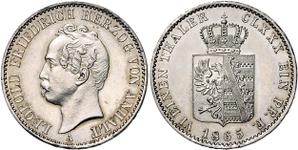 Anhalt-Dessau 1/6 Thaler 1865 A at auction BERLINER MÜNZAUKTION - March 22, 2025
