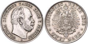 Alemania 2 marcos 1876 A "Prusia" en subasta BERLINER MÜNZAUKTION - 22 de marzo de 2025