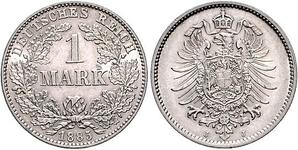 Germany 1 Mark 1885 J at auction BERLINER MÜNZAUKTION - October 2, 2021