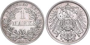 Deutschland 1 Mark 1892 A auf der Auktion BERLINER MÜNZAUKTION - 2. Oktober 2021