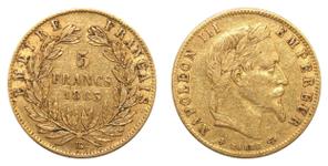 France 5 Francs 1863 BB at auction Comptoir National de l’Or - August 31, 2023