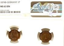 Германия 1 пфенниг 1874 B на аукционе Eichsfelder Münzhandel - 21 января 2024