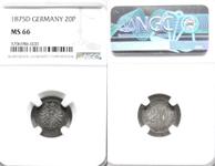 Германия 20 пфеннигов 1875 D на аукционе Eichsfelder Münzhandel - 21 января 2024